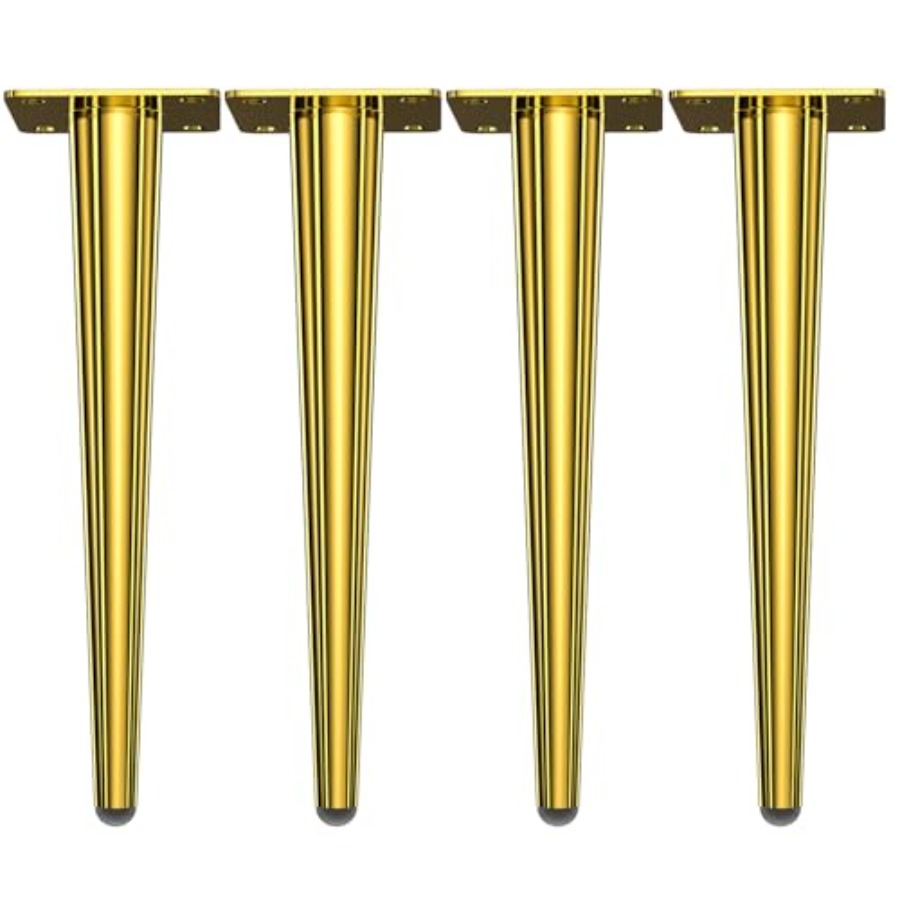 Furniture Hardware For Legs - 2 Furniture Table Legs Golden, Steel