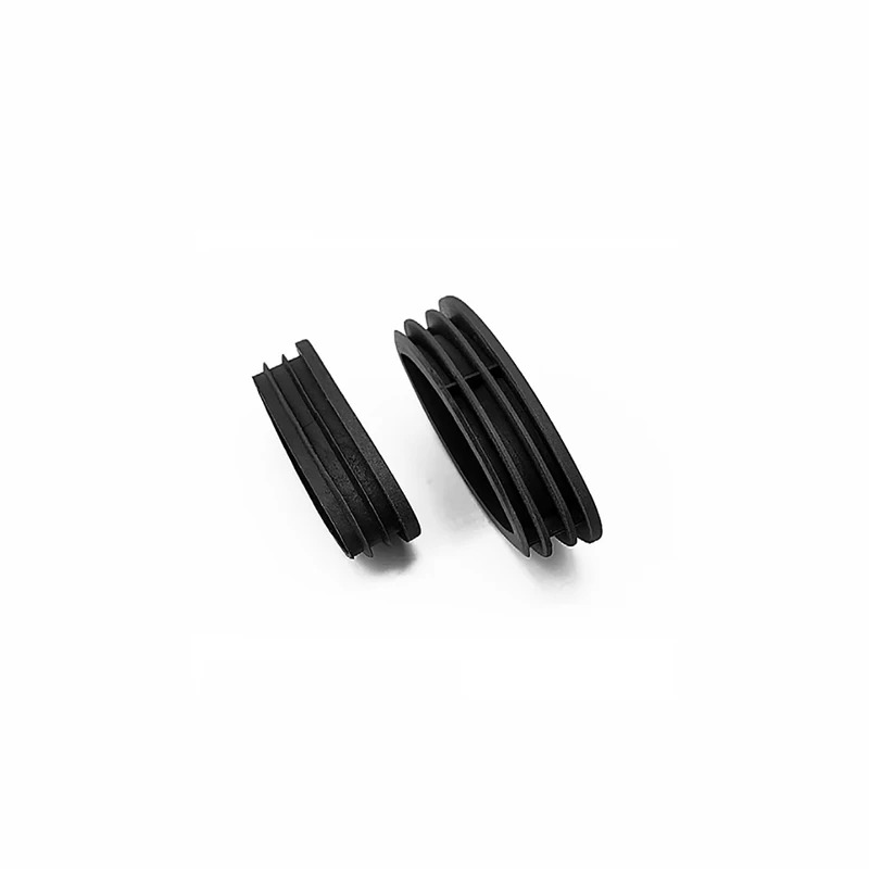 Furniture Hardware For Legs - Black Plastic Olive Shape Tube Cap