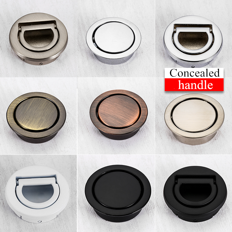 Furniture Hardware Vintage - Concealed Dark Handle Hidden Form Drawer