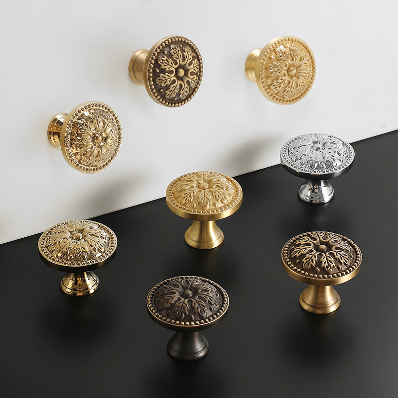1pcs Satin Brass Cabinet Door  - Furniture Hardware Vintage ulasan dan harga
