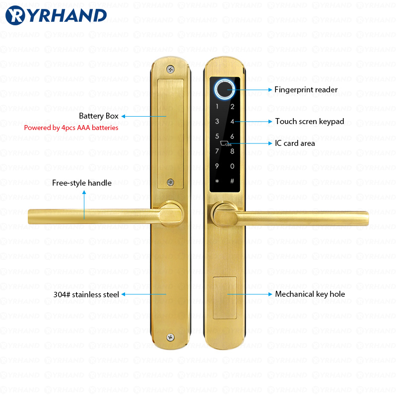 IP66 Gold Stainless steel Slid - Furniture Sliding Door Hardware ulasan dan harga
