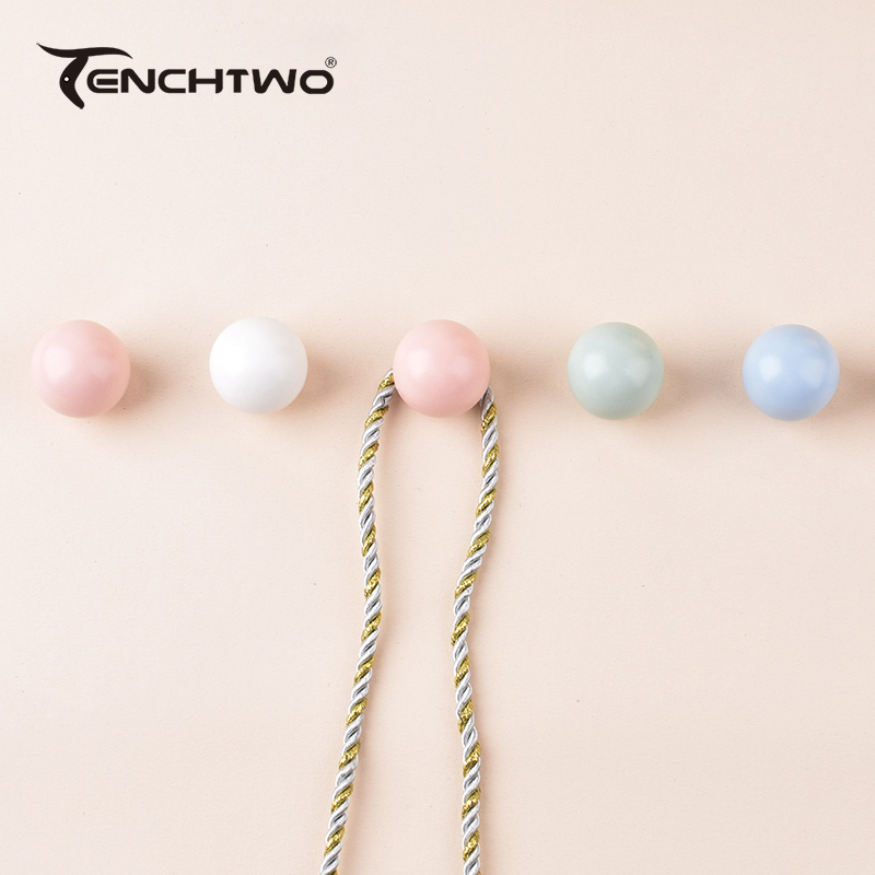 Round Ceramic Hook Clothes Han - Furniture Joint Hardware ulasan dan harga