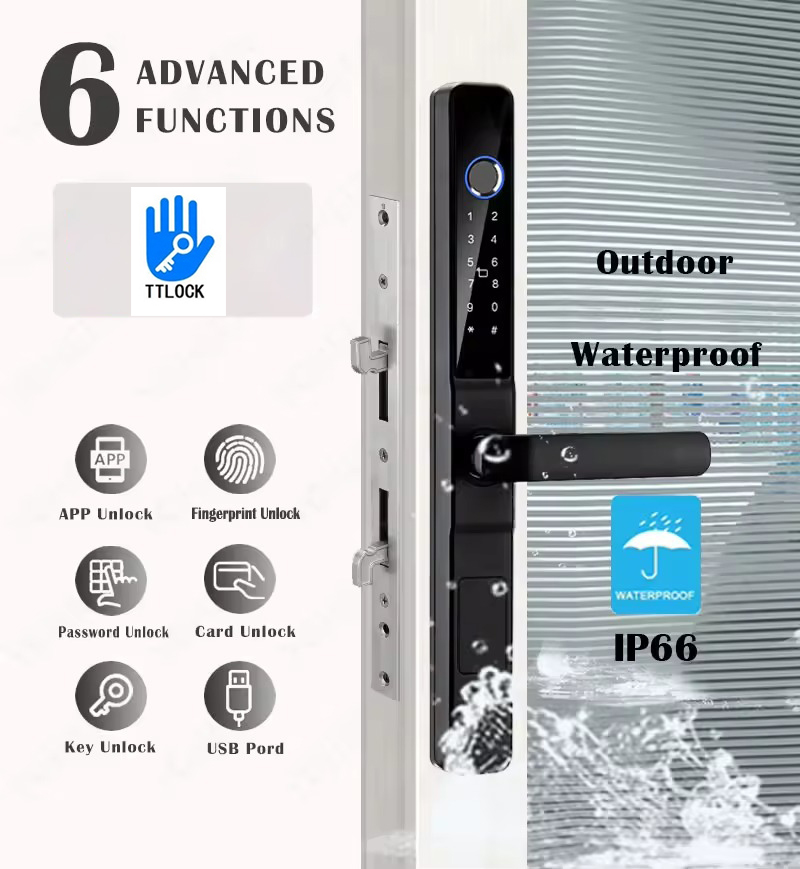 Waterproof Fingerprint Smart L - Furniture Sliding Door Hardware ulasan dan harga
