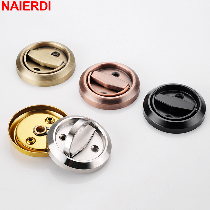 NAIERDI Round Recessed Door Lo - Furniture Sliding Door Hardware ulasan dan harga