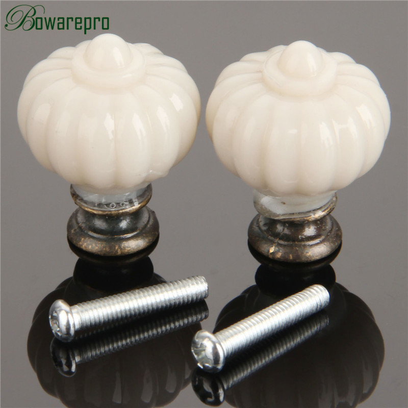 1Pc Acrylic Ivory White Pumpki - Furniture Hardware Handles ulasan dan harga
