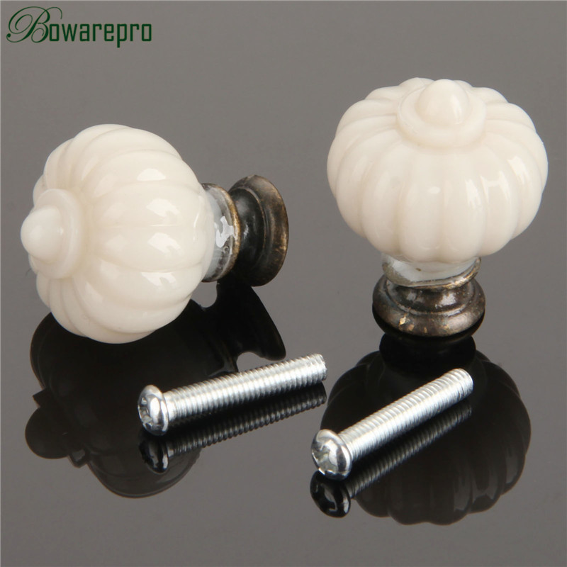 1Pc Acrylic Ivory White Pumpki - Furniture Hardware Handles ulasan dan harga