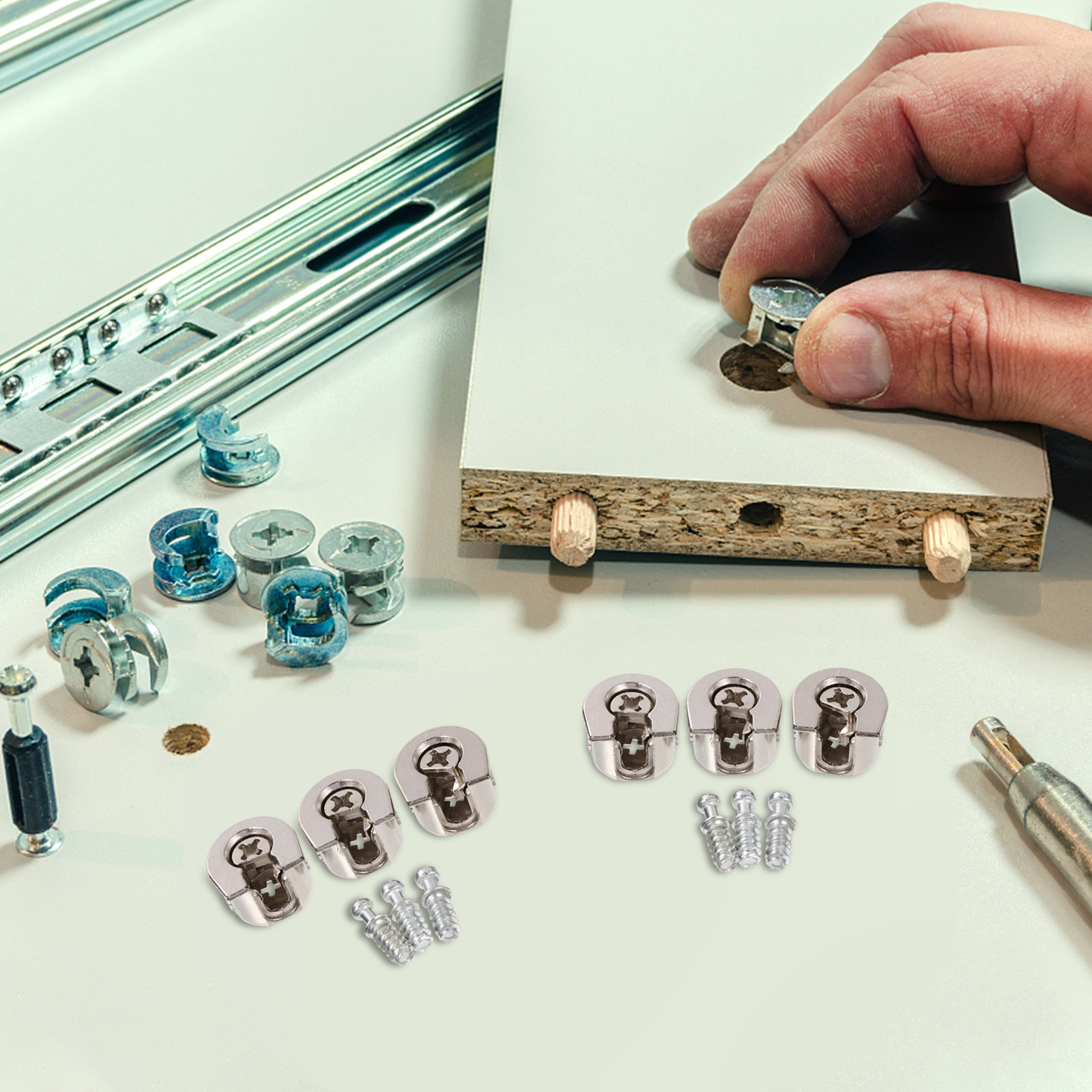 10Pcs Eccentric Furniture Conn - Furniture Joining Hardware ulasan dan harga