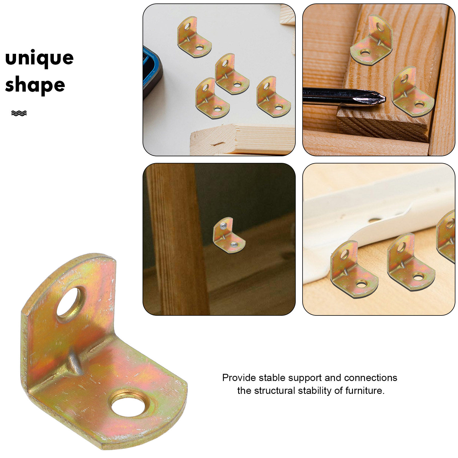 50Pcs Iron Right Angle Corner  - Furniture Joining Hardware ulasan dan harga