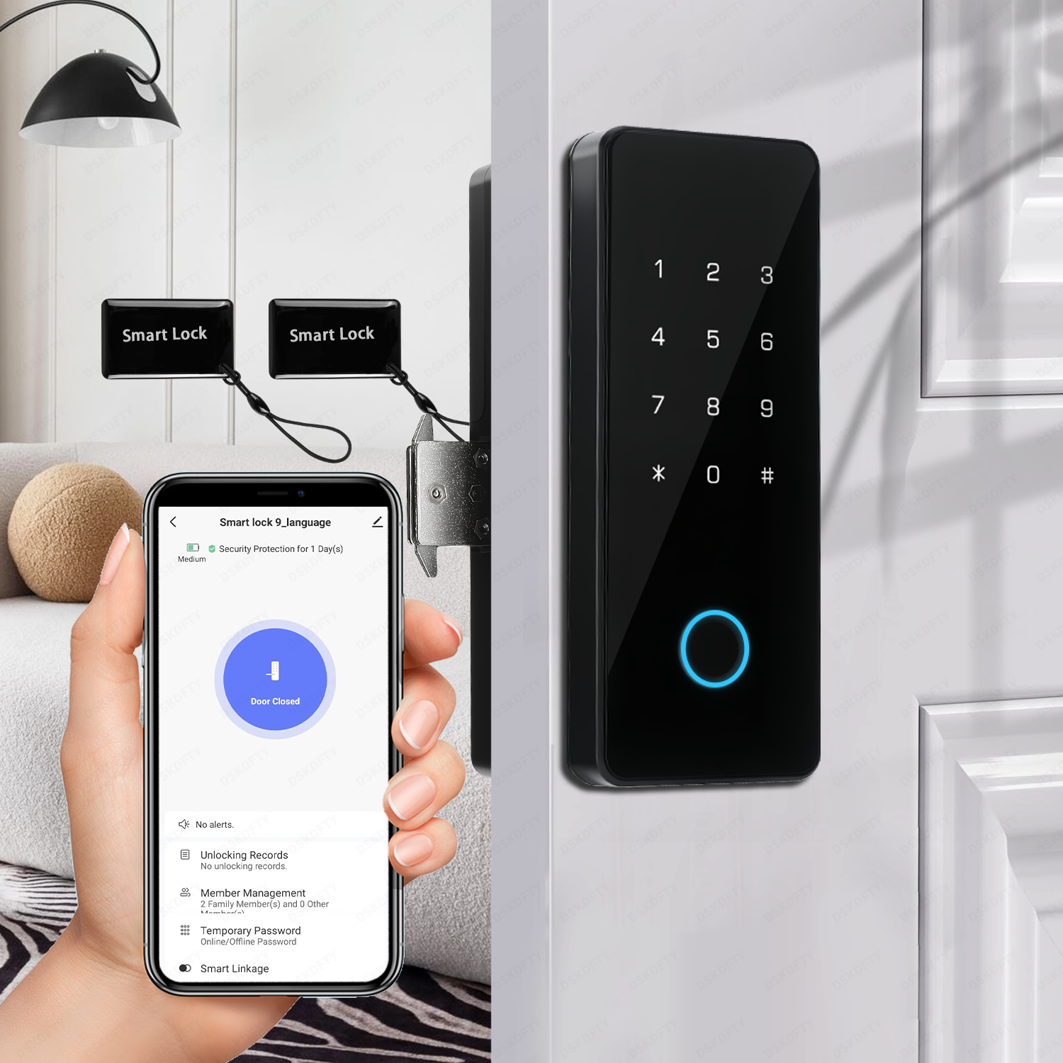 Smart Fingerprint Door Lock fo - Furniture Sliding Door Hardware ulasan dan harga