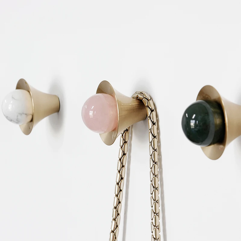 Natural Stone+solid Brass Kitc - Furniture Hook Hardware ulasan dan harga