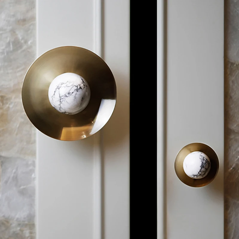 Natural Stone+solid Brass Kitc - Furniture Hook Hardware ulasan dan harga