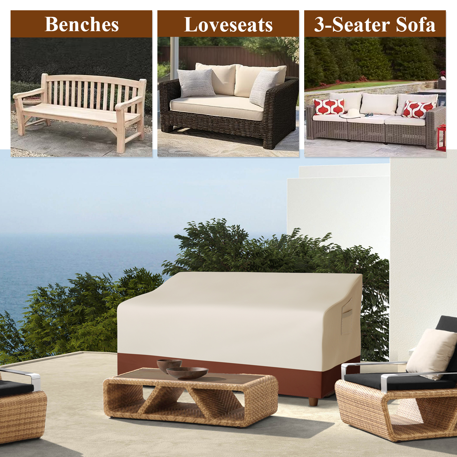 Outdoor Sofa Cover Waterproof  - Furniture Joint Hardware ulasan dan harga